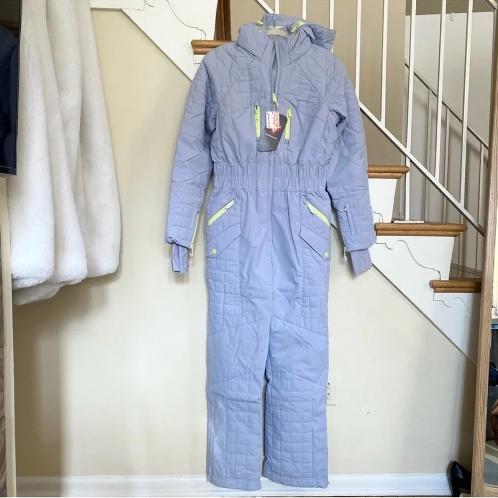 NWT Free People Movement All Prepped Ski Suit Steel Purple Medium